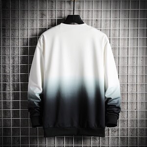 春季新款潮男日系港风时尚渐变卫衣青少年学生圆领卫衣W555-P30图片
