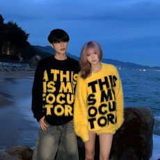 MM110-P68高质量水貂毛2025秋季新款潮美式字母印花毛衣女男秋，男装针织衫/毛衣，星座617A-2