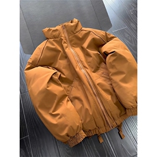 现货冬季美式休闲加厚雪山外套夹克立领纯色三防户外工装棉服，男装夹克，电商A486-1