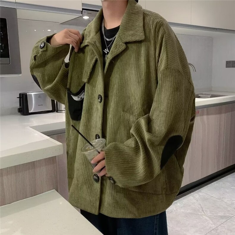 日系复古灯芯绒夹克韩版宽松ins秋冬潮流百搭学生外套男M8803-P65,男装夹克,星座1109-3