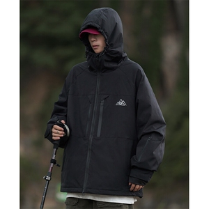 冬新防风防水滑雪服男百搭加棉加厚保暖夹克中性风外套M77-P160图片