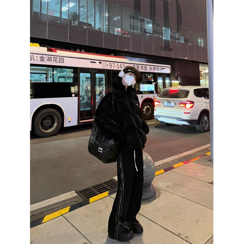 美式冬季棉服男潮牌美式宽松加厚情侣学生面包服防寒外套男女,男装棉衣,星座506A