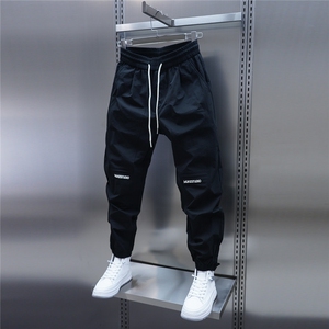 1506-1/KH8071/P41春秋季纯色修身百搭小脚裤潮牌新款休闲裤男图片