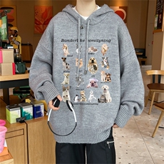 特P55控98高品秋冬季连帽毛衣男复古慵懒风针织衫毛衣外套MYL3317，男装针织衫/毛衣，电商B370