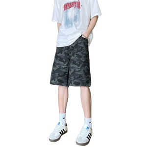 现货 得物夏季迷彩工装宽松阔腿直筒五分短裤男 K5916-特P35 控59图片