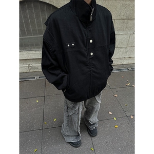 皮衣外套男穿搭美式复古休闲皮夹克短款机车服513AJK2675P70图片