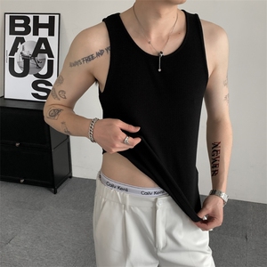 夏季高档极简天丝凉感舒弹显瘦百搭打底显身材莱赛尔纤维男女背心图片