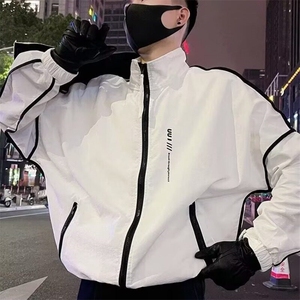 高级感撞色防晒衣夏季2025潮牌痞帅速干外套新款青少年夹克上衣图片