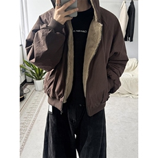 两面穿现货重磅短款座山雕棉衣男女双面穿毛毛绒棉服加厚外套，男装棉衣，电商A486-1