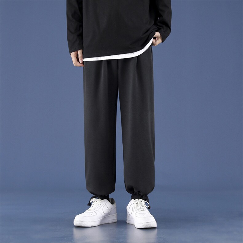 休闲潮流束脚双穿2023新款九分卫裤WK525-1特批：25,男装休闲裤,星座718-1