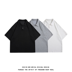 得物\唯品二开 华夫格翻领POLO衫休闲短裤运动套装 TZ725特批P45图片