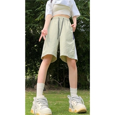抖音品质夏季新款冰丝条纹宽松休闲五分裤B315-K24186-特p25控48，男装牛仔裤，电商B315