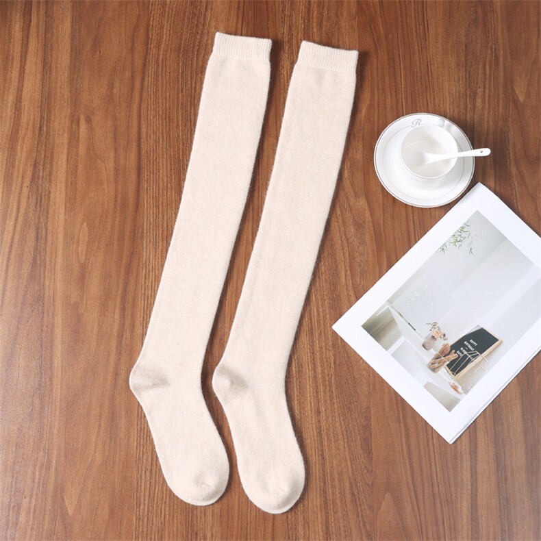 2025年秋季通勤简约百搭小腿羊绒袜休闲，袜子，九月九羊绒