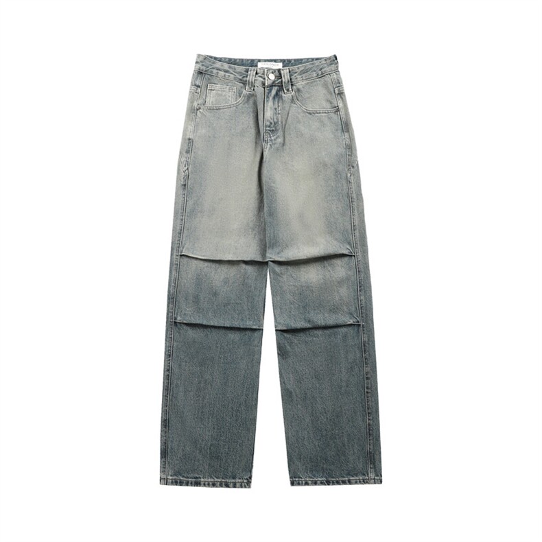 25新款复古男潮牌美式休闲阔腿裤K2301/P98，男装牛仔裤，星座202-1