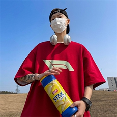 抖音得物二开现货220克夏装重磅美式高街宽松短袖t恤MT288，男装T恤，电商A486-1