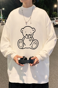 M18174-P45 加绒款-P65半高领毛衣男士大码针织衫男毛线衣男图片