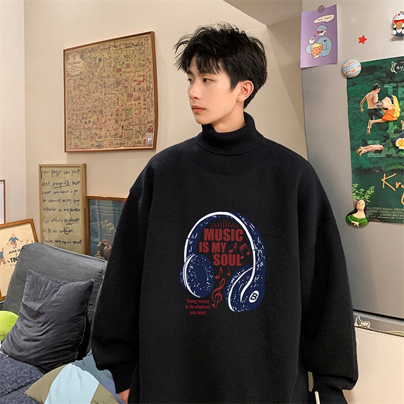 8XL高领毛衣男大码胖子堆堆领打底羊毛衫GM45422-P45加绒款-P65,男装T恤,电商A040