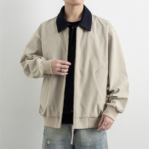 翻领夹克男春季简约宽松潮流百搭上衣服JK268-P78图片