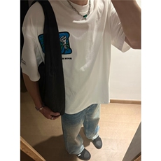 新款短袖t恤男夏季韩版潮流简约半袖上衣港风宽松休闲潮牌体恤衫，男装T恤，四季星座505