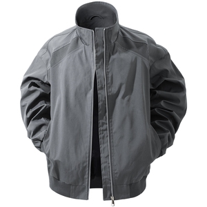 JK008立体白底 春装拼接工装立领夹克 聚酯纤维(M-5XL)TP35图片