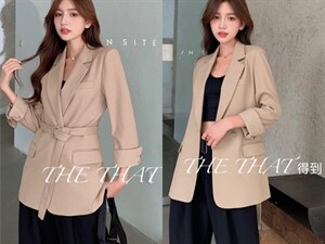 秋款腰带西服外套,其它,得到THETHAT