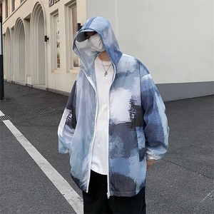 扎染防晒服男夏季薄款潮牌百搭连帽夹克痞帅户外防晒衣FW73-P36图片