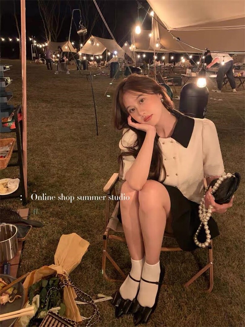 现货拼色领小香外套，其它，F/TU