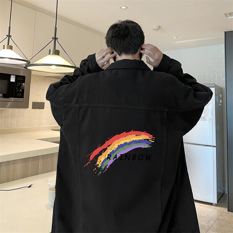牛仔夹克男大码牛仔外套男茄克NJ77064-P60加绒款-P75,男装夹克,电商A040