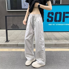 2025新款直筒休闲裤男宽松速干秋季剪裁户外运动阔腿裤K6650-P41，男装休闲裤，星座412-3