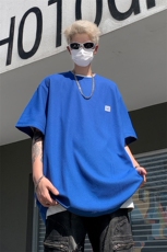 8XL-M重磅！特大码T潮牌上衣男中性华夫格短袖T恤DX304P25控39，男装T恤，电商D206-1