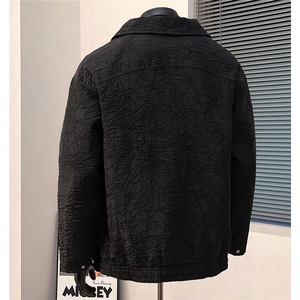1港风大码M-5XL情侣百搭夹克外套男100%聚酯纤维JK8742P75控108图片