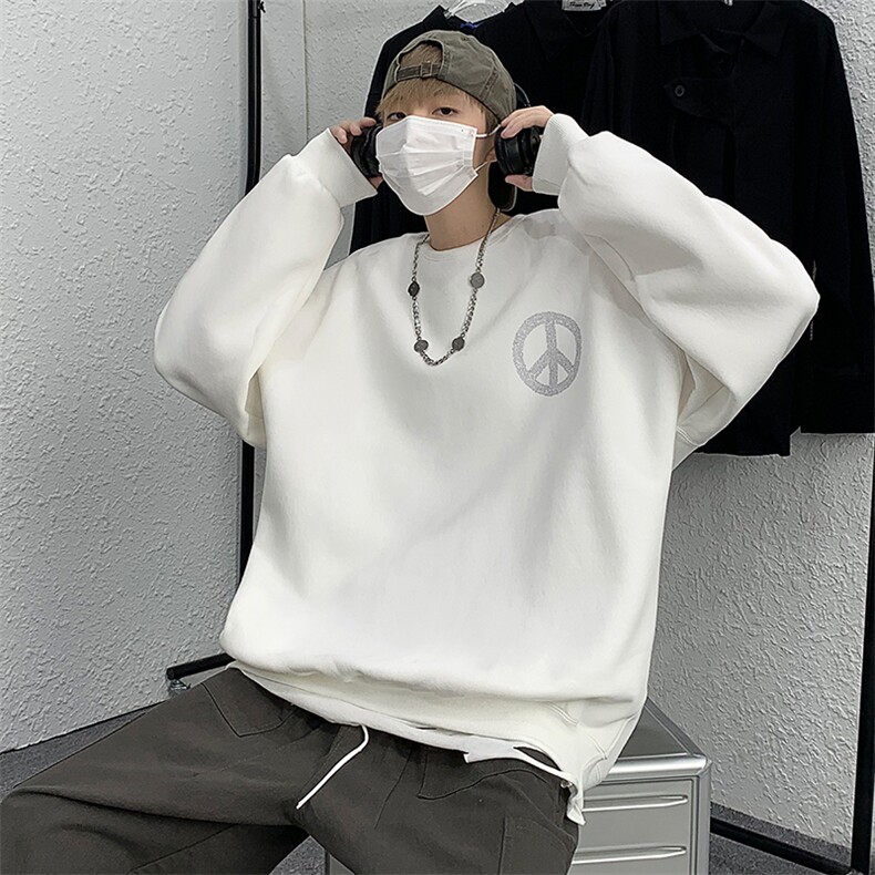 卫衣男潮ins秋季薄款圆领宽松套头上衣潮牌潮流百搭WY601P43控58,男装卫衣,星座517A-1