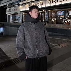 2025秋冬原创可拆卸加厚连帽纯色棉衣男外套A071-Y58-P138，男装棉衣，电商A071