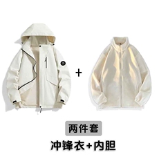 秋冬加绒内胆冲锋外套户外爬山冲锋衣百搭外套JK88888A-D01P80，女装短外套，电商A128