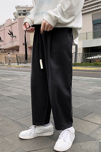 K503-P45 夏季新品亚麻棉麻九分裤男士大码休闲裤时尚直筒裤 控68图片
