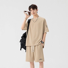 TZ25308-特P55夏季休闲T恤短裤男两件套，男装牛仔裤，电商D310B