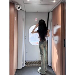 NK419HH-P50 美式复古微喇牛仔裤男女夏季cleanfit裤子图片