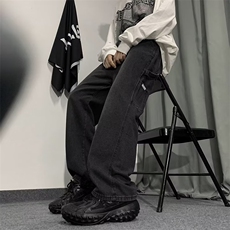 秋季新款直筒宽松阔腿长裤ins潮牌美式高街牛仔裤男K4784-P48，男装牛仔裤，星座512-2
