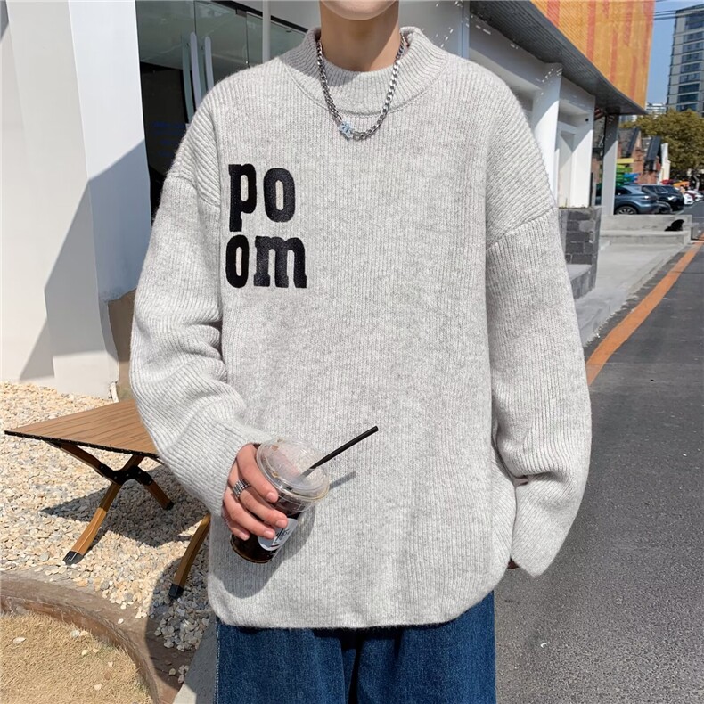 美式圆领毛衣男慵懒风休闲针织衫MY15P43,男装针织衫/毛衣,星座1116-2