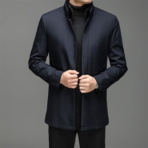 S72065冬季男士可脱卸内胆白鹅绒羽绒服保暖外套修身潮流风衣P310图片