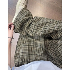 潮牌重磅斜纹帆布细格子直筒裤设计感小众vibe阔腿休闲裤KM029，男装休闲裤，星座1116A（原606A-3）