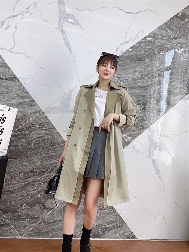 现货秋装新款f风衣，女装风衣，艾涵o