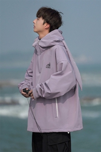 冬新日常防水兔耳朵设计滑雪服男ins银狐绒大码保暖外套M38-P125图片