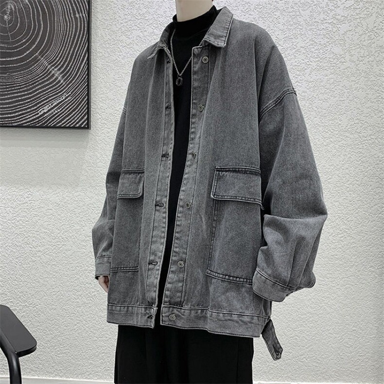 1506-1/JX3011/P57牛仔外套男春秋宽松休闲港风ins潮流工装夹克,男装工装外套,星座1506-1