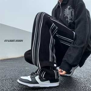 B221 美式ins高街小众百搭情侣织带休闲裤 LK23006-P60 控78图片