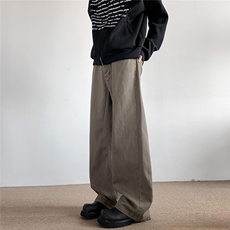 xz905-2-Z021#P65(控98）美式复古宽松阔腿休闲牛仔裤，男装牛仔裤，星座905-2