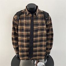 春季青少年穿搭翻领格子长袖衬衣HJ42P50，男装衬衫，星座1116-2