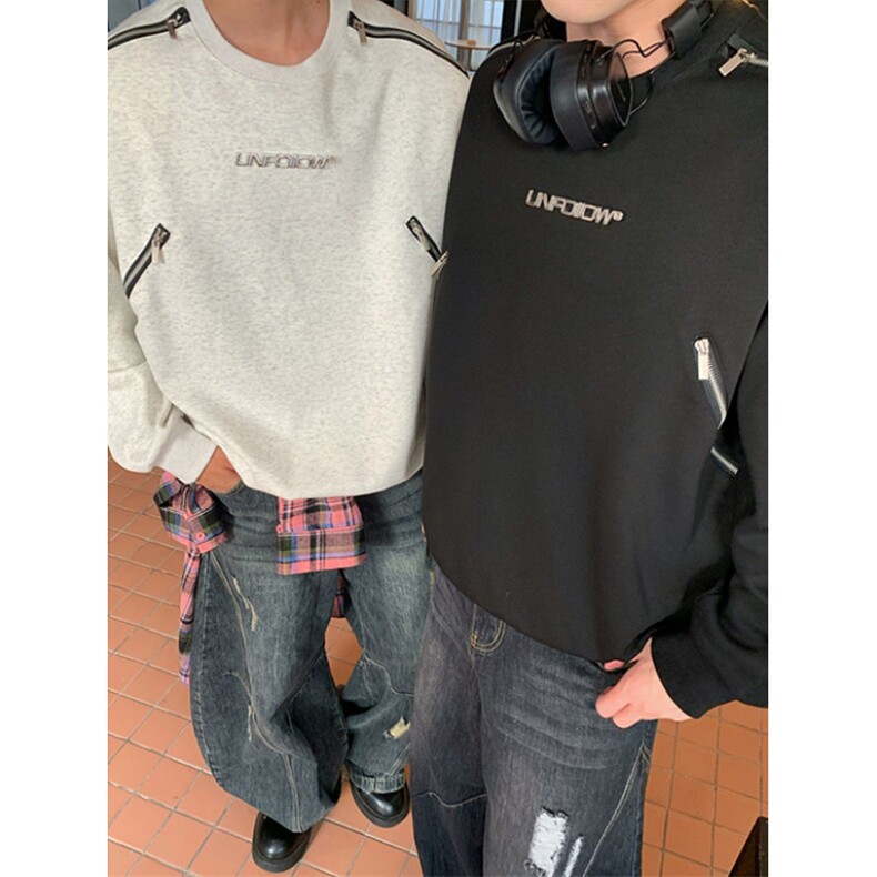 春秋季美式字母印花简约男士圆领卫衣休闲拼色男外套W239,女装短外套,星座1116A（原606A-3）