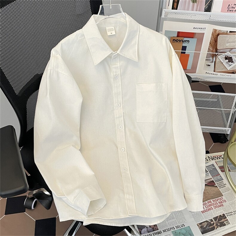 日系简约工装衬衫男春季潮牌ins宽松长袖休闲外套 W8073-P38图片