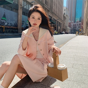 【2025春款现货】粉色小香风套装088-8833 p145k198图片
